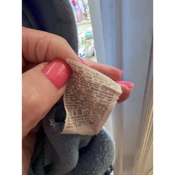 Champion Blue Sweatshirt Donut Patch Sz M - Picture 5 of 8